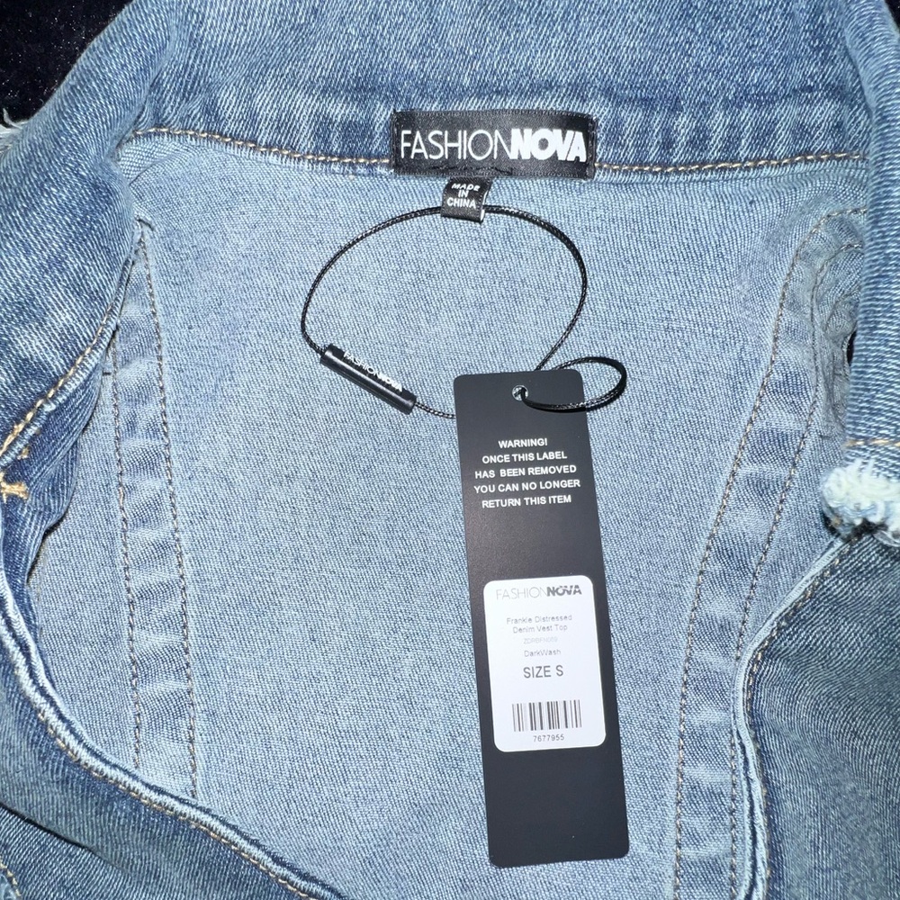 DENIM VEST TOP - Picture 3 of 3